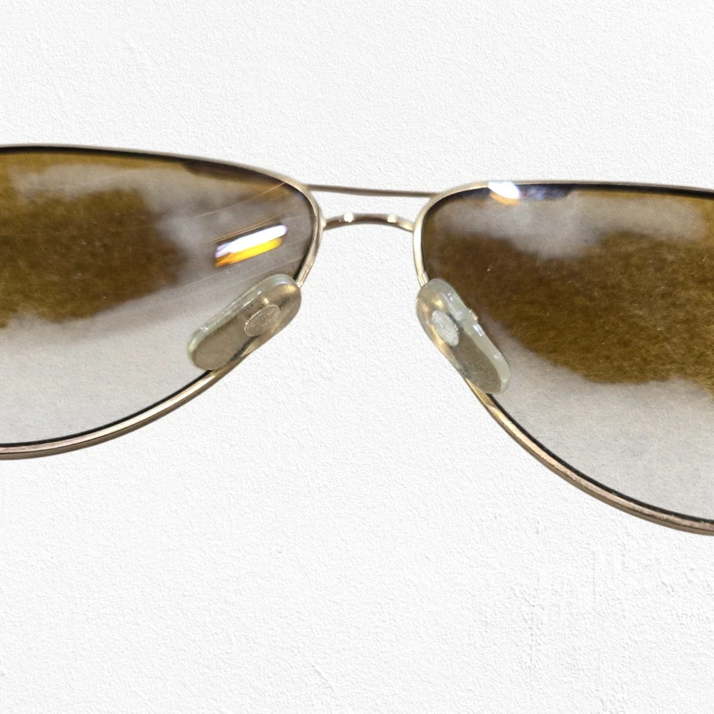 80s Vintage Pierre Cardin Aviator Sunglasses Gold Brown Designer Eyewear w/ Case